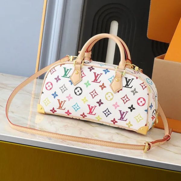 Bolsa de ombro compacta com monograma