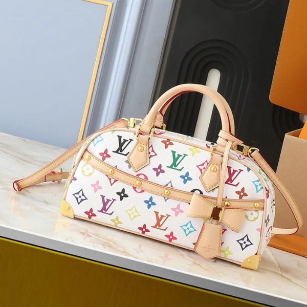Bolsa de ombro compacta com monograma