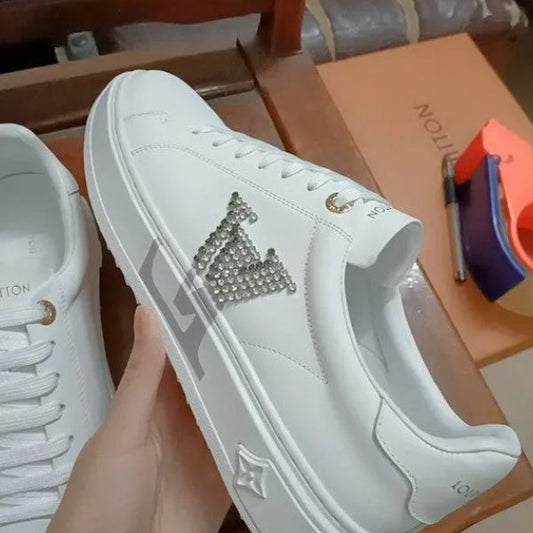 Crystal Emblem White Sneakers