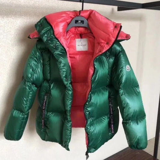 Dual-Tone Hooded Puffer Jacket