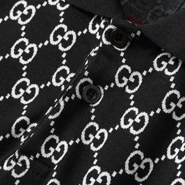 Polo Gucci com gola listrada Signature