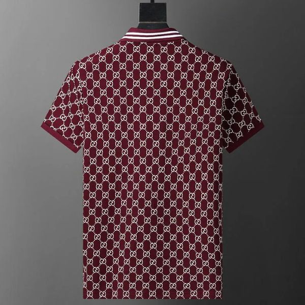 Polo Gucci com gola listrada Signature