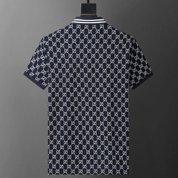 Polo Gucci com gola listrada Signature