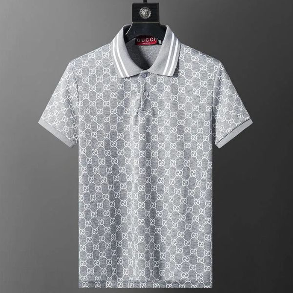 Polo Gucci com gola listrada Signature