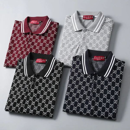 Gucci Striped Collar Signature Polo