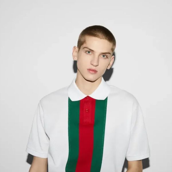 Polo Masculino Listrado de Luxo