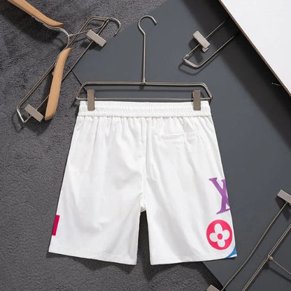 Shorts de praia com blocos de cores 