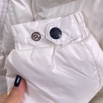 Jaqueta de plumas masculina e feminina com forro interno duplo 