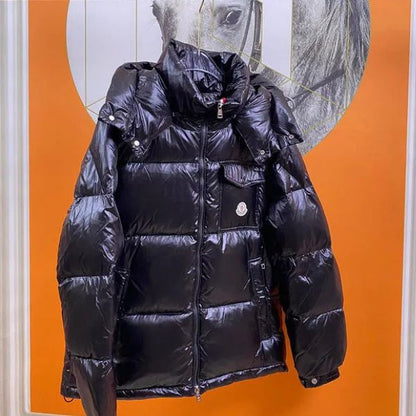 Jaqueta de plumas masculina e feminina com forro interno duplo 