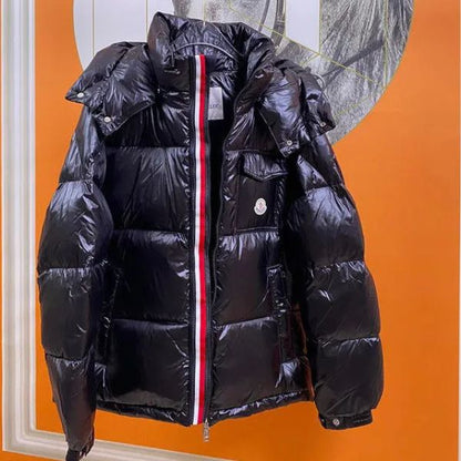 Jaqueta de plumas masculina e feminina com forro interno duplo 