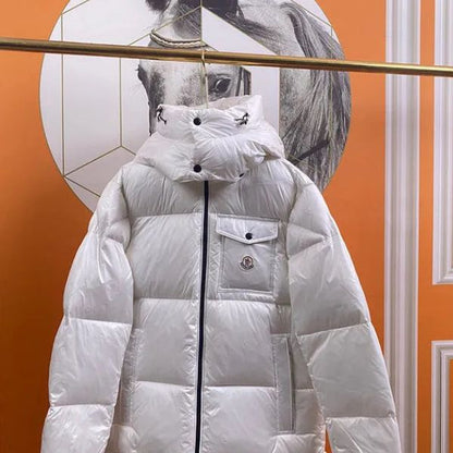 Jaqueta de plumas masculina e feminina com forro interno duplo 