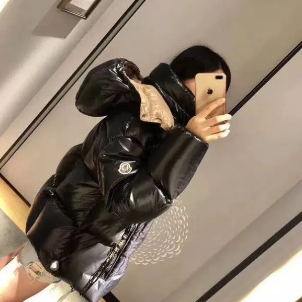 Jaqueta Puffer com Capuz em Dois Tons 