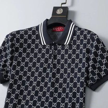 Polo Gucci com gola listrada Signature 