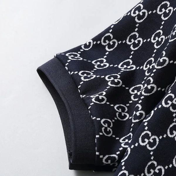 Polo Gucci com gola listrada Signature 