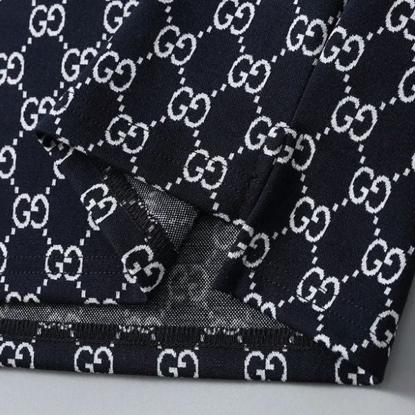 Polo Gucci com gola listrada Signature 