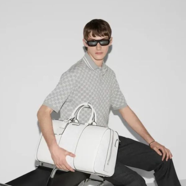 Polo Gucci com gola listrada Signature 