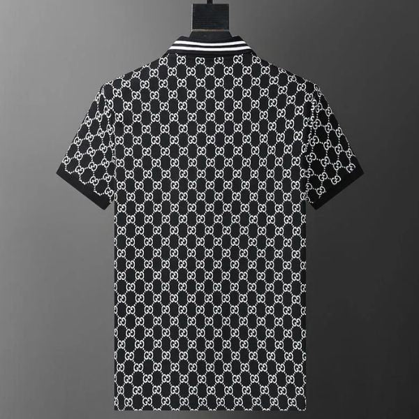 Polo Gucci com gola listrada Signature 