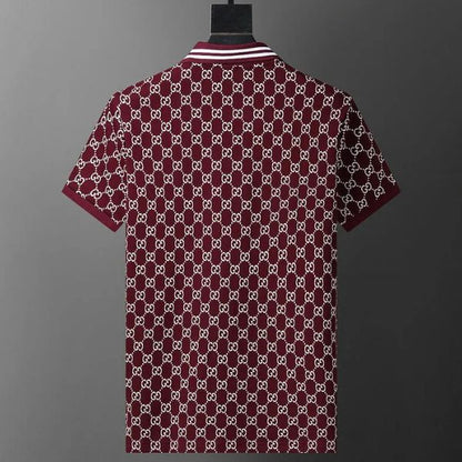 Polo Gucci com gola listrada Signature 