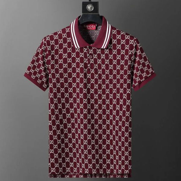Polo Gucci com gola listrada Signature 