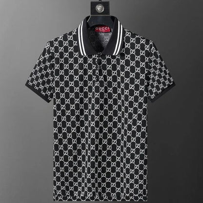 Polo Gucci com gola listrada Signature 