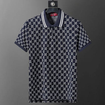 Polo Gucci com gola listrada Signature 