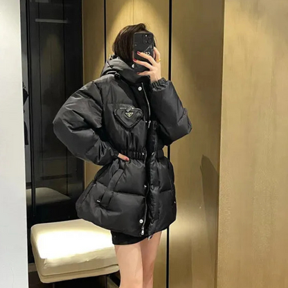 Jaqueta Puffer com Cinto 