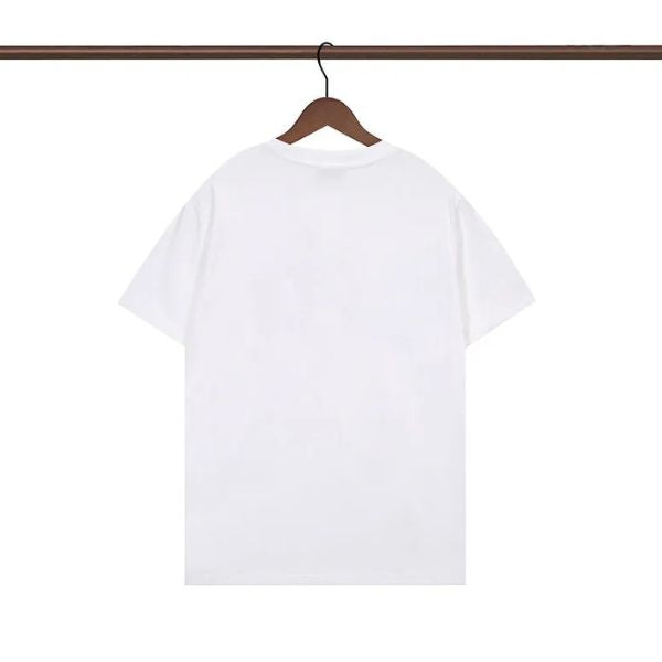 Camiseta de algodão bordada com assinatura 