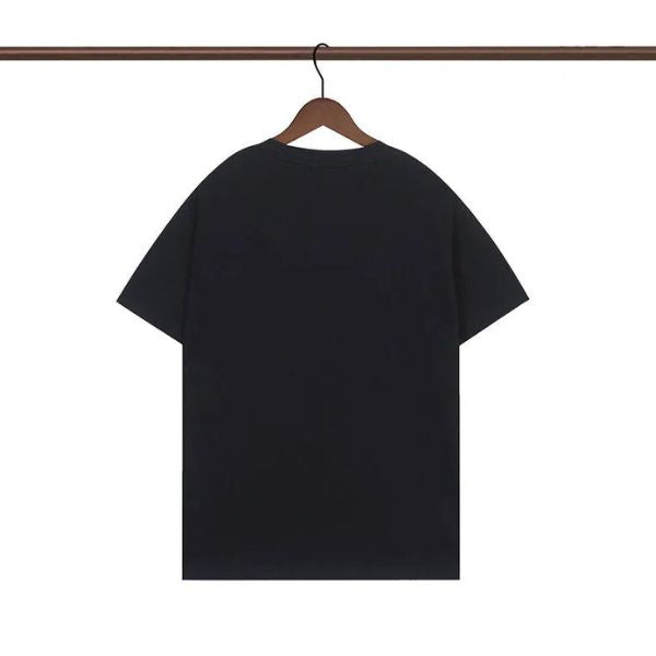Camiseta de algodão bordada com assinatura 