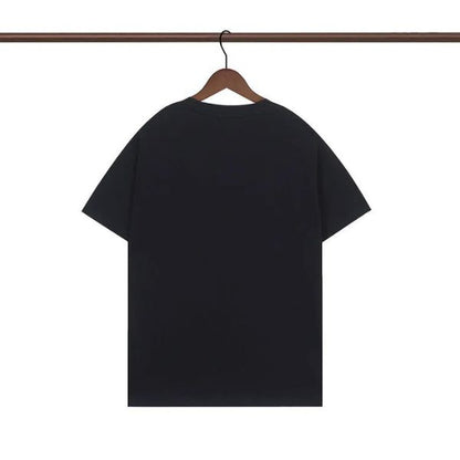 Camiseta de algodão bordada com assinatura 